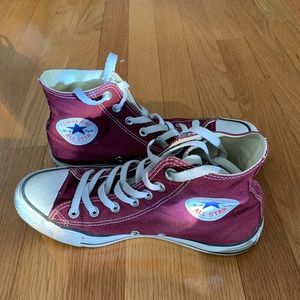 Maroon High Top Converse